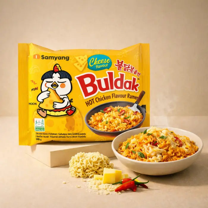 SAMYANG Buldak Cheese & Carbonara Bestseller Set – 20x Hot Chicken Ramen