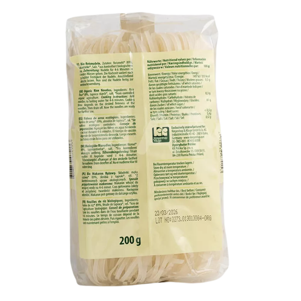 BIOASIA Organic Rice Noodles (3mm) 200G