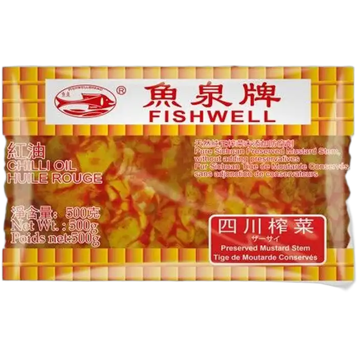 FISH WELL Pickled Mustard Cabbage Chilli Oil 500G