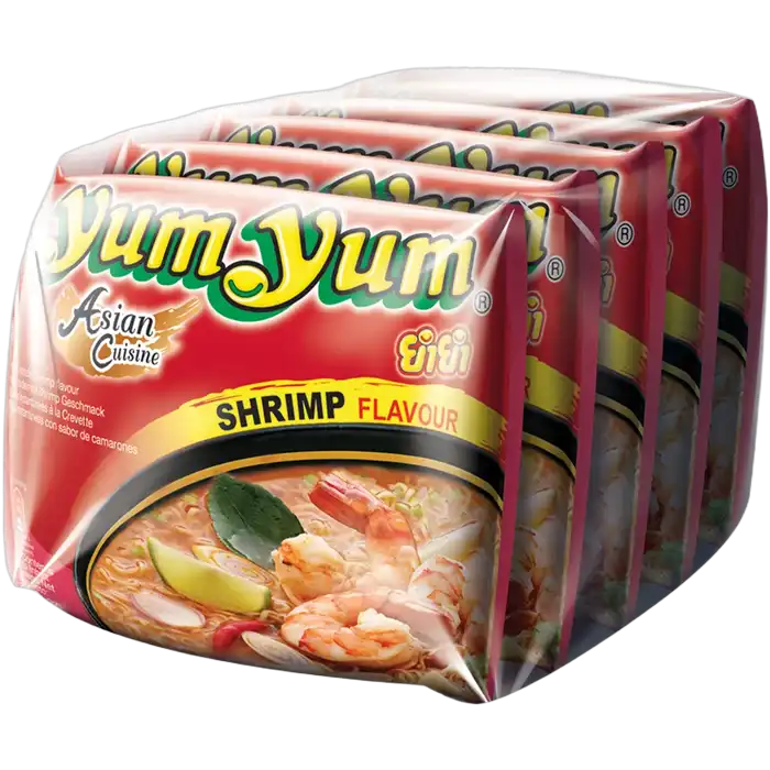 YUM YUM Instant Noodles Shrimp Bag 5x60G