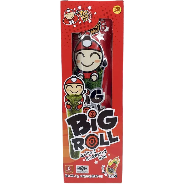 TAOKAENOI Big Roll Grill Seaweed Spicy 18G