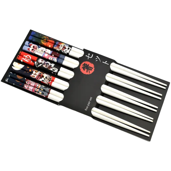 Chopstick set 5 pairs of lucky cats 22.5cm