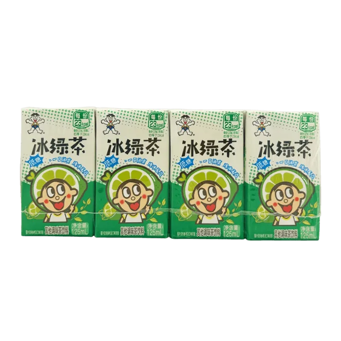 WANT WANT iced green tea sweetened 4x125ml