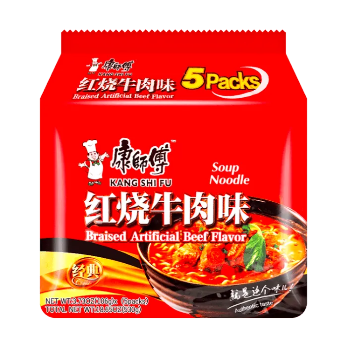 KANGSHIFU Instant Noodles Braised Beef 5x106g