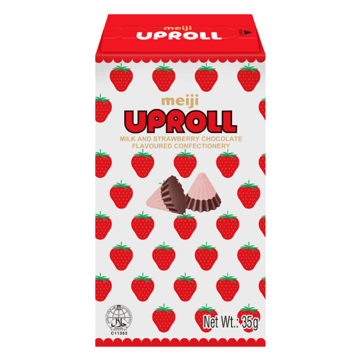 MEJI Uproll milk & strawberry chocolate 35g