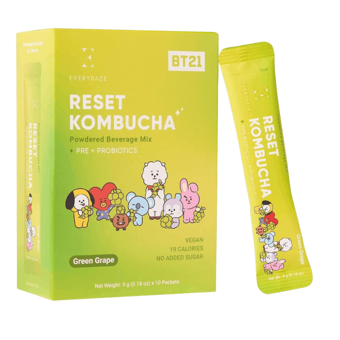 EVERYDAZE Reset Kombucha Green Grape 10x5g
