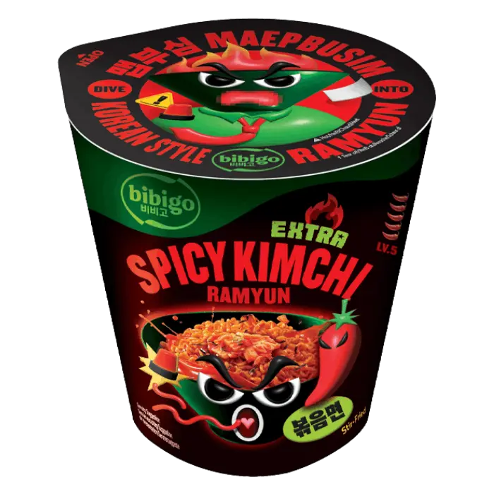 BIBIGO Instant Noodles Kimchi Spicy Cup 98g