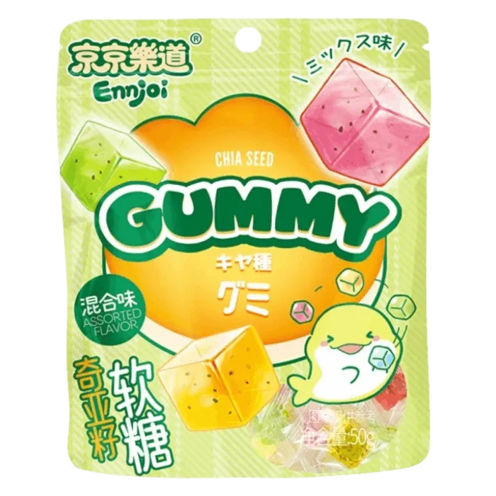 ENNJOI Assorted Fruit Chia Cubes Gum 50g