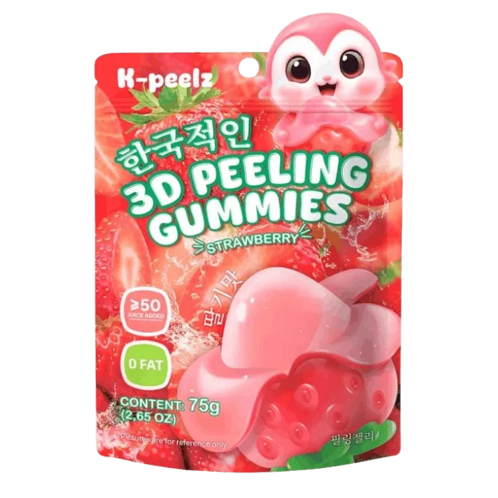 K-PEELZ Peelable Gummies Strawberry 75g