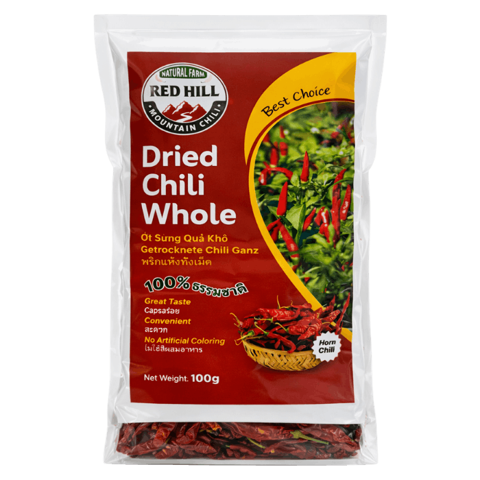 RED HILL getrocknete Chilis ganz 100g