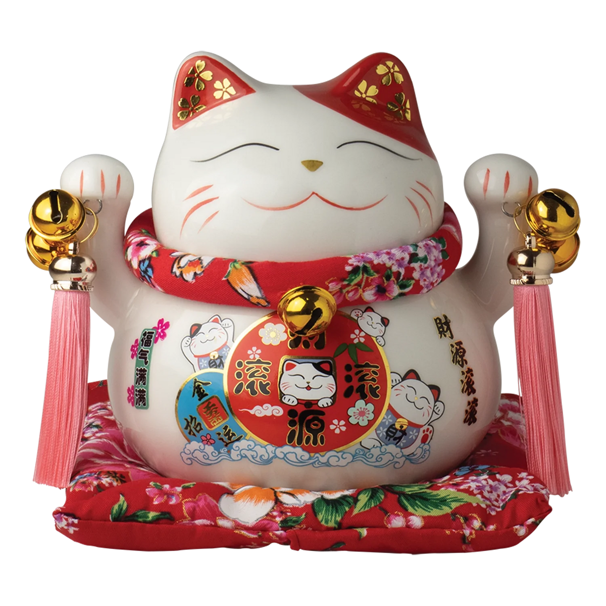 Jade Temple Porcelain Spardo. Maneki Neko WHITE