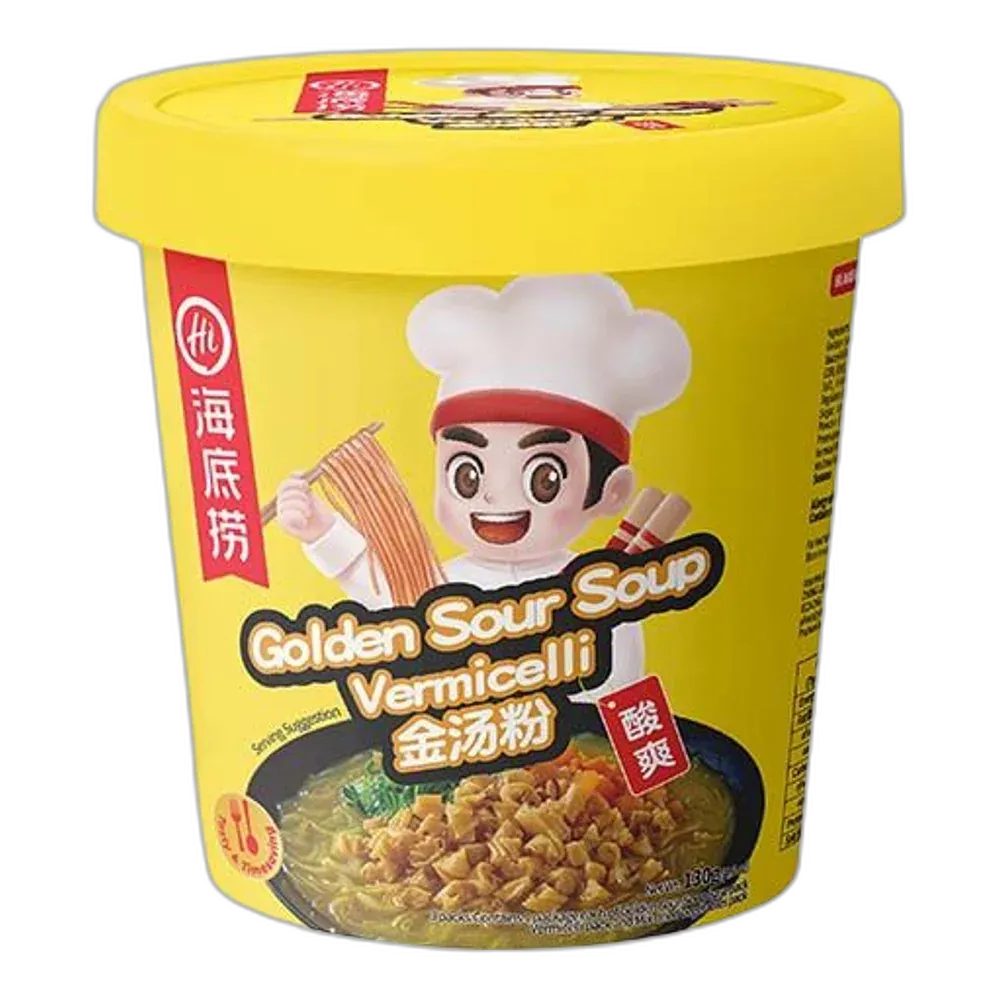 HAIDILAO Golden Sour Instant Noodles – Spicy & Vegan – 130g