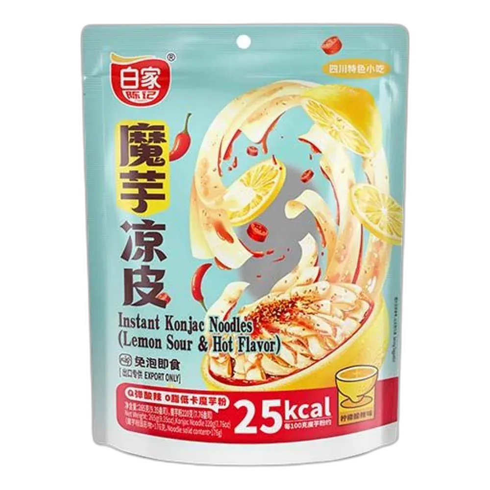 BAIJIA Konjac Instant Noodles Lemon – Vegan and Low-Carb 265g