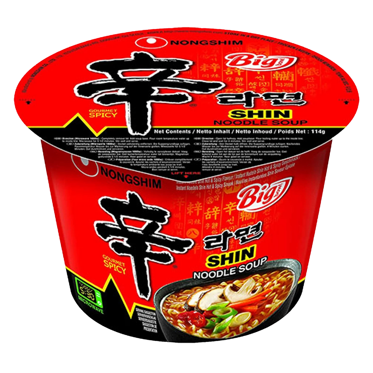 NONGSHIM Instant Noodles Shin Ramyun Big Bowl 114G