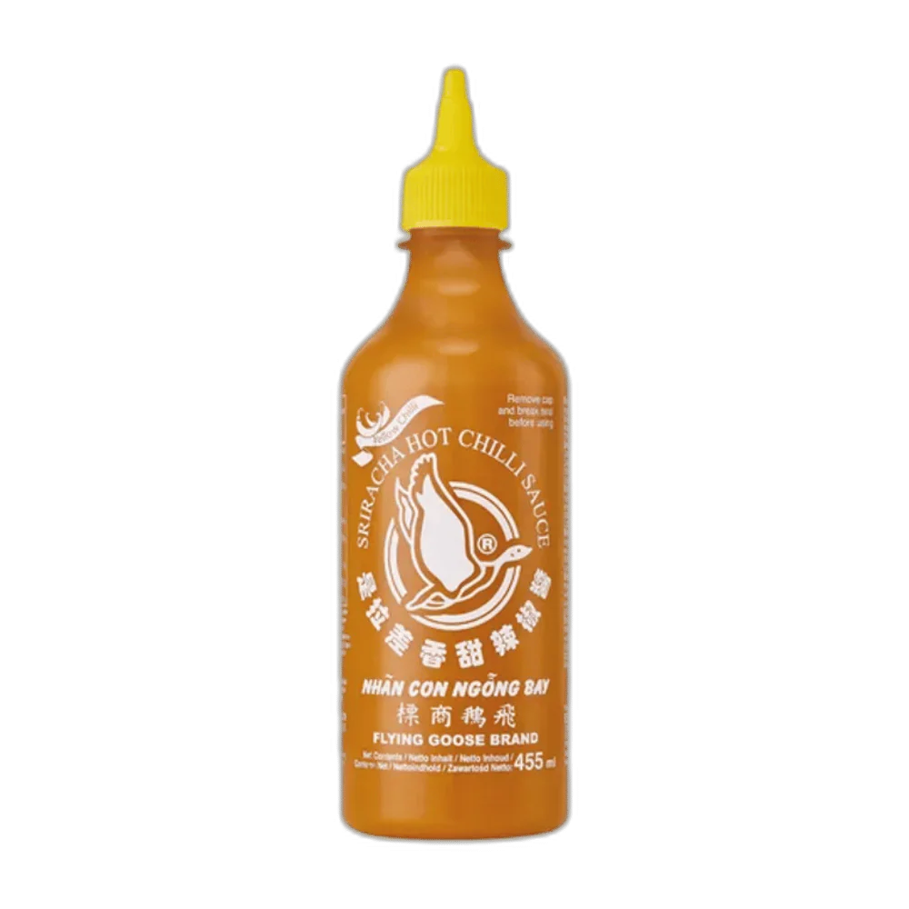 FLYING GOOSE Sriracha Yellow 455ML – Hot chili sauce from Thailand