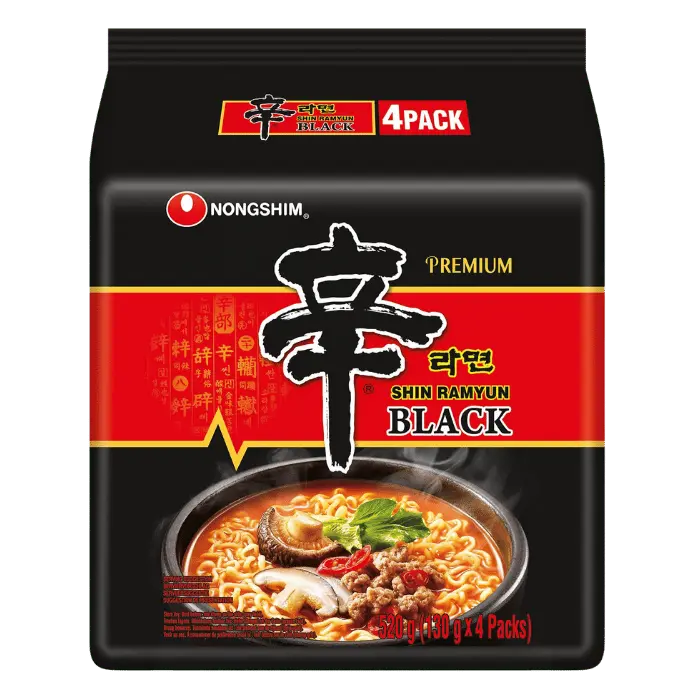 NONGSHIM Shin Ramyun Black Scharfe Premium Instant Nudeln 4x130g
