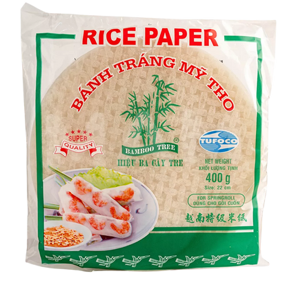 BAMBOO TREE Rice Paper 22CM, Round (Green) 400G