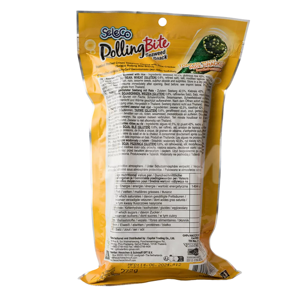 SELECO Rolling Bite Seaweed Snack Rice 27.2G