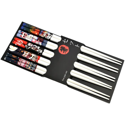Chopstick set 5 pairs of lucky cats 22.5cm