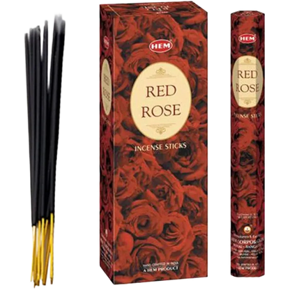 HEM Incense sticks Red rose pack = 20 pieces
