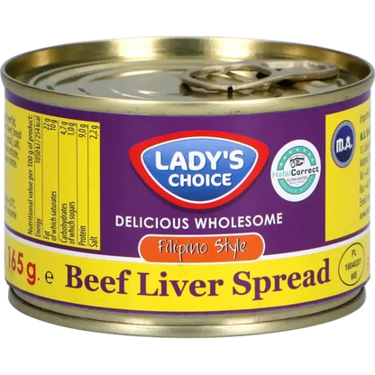 LADY'S CHOICE Liver Spread Pork&Beef 165G