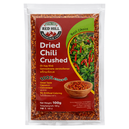 RED HILL Dried Chili Crushed 100g