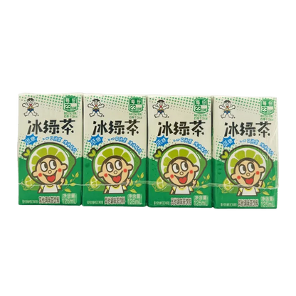WANT WANT iced green tea sweetened 4x125ml