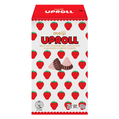 MEJI Uproll milk & strawberry chocolate 35g