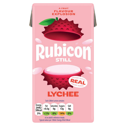 RUBICON lychee juice still tetrapak 288ml