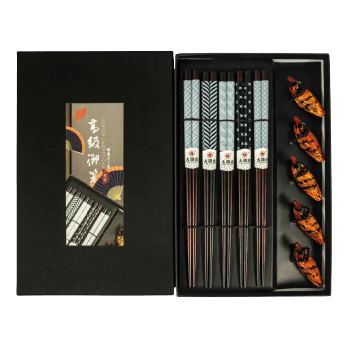 Golden Turtle Chopsticks Set Ducks Gray 5P.