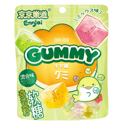 ENNJOI Assorted Fruit Chia Cubes Gum 50g