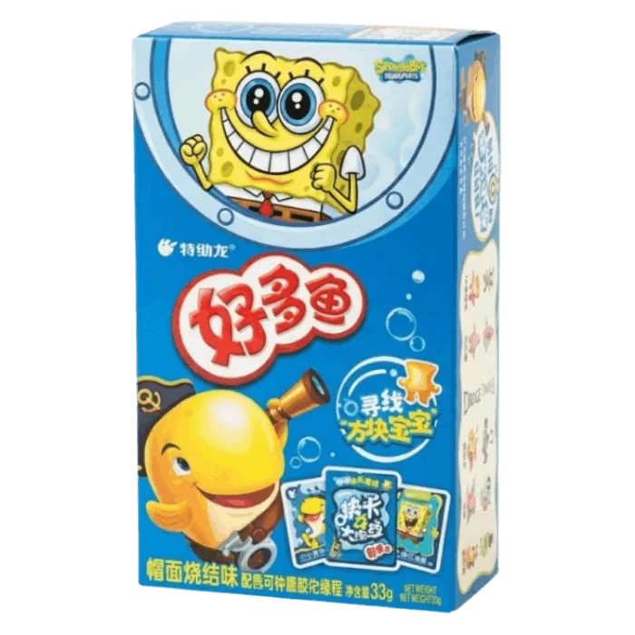 ORION Spongbob BBQ Fish Shaped Snack 33g