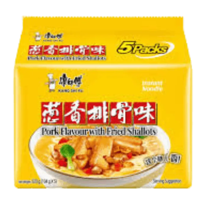 KANGSHIFU Instant Noodles Pork & Shallots 5x104G