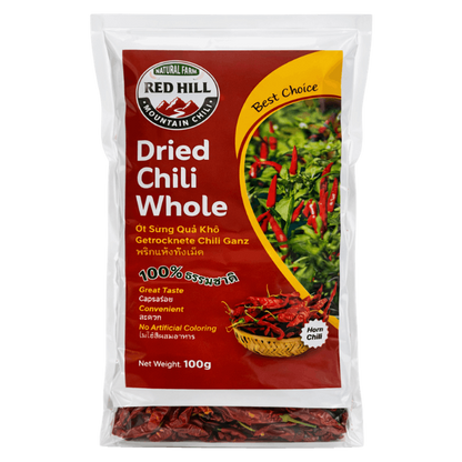 RED HILL getrocknete Chilis ganz 100g