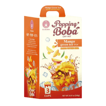 O'S BUBBLE Popping Boba Grüntee mit Mango 240g