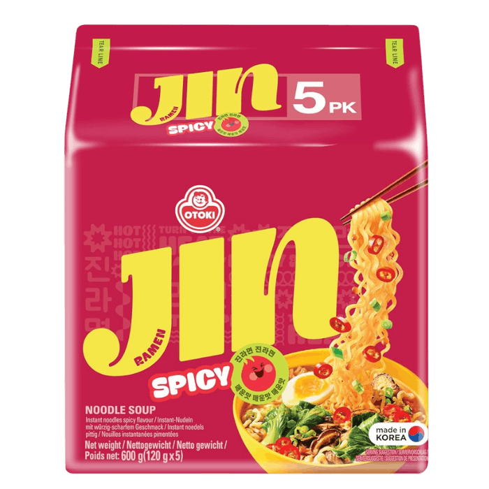 OTTOGI JIN Ramen Spicy Big Bag (120gx5)