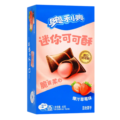 OREO Mini Cocoa Crisp Erdbeere 40g