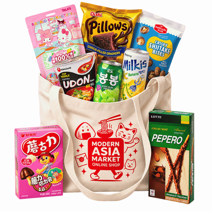 MAM Korean Picnic Bundle Korean Snacks & Drinks mit Pepero Milkis & Nongshim