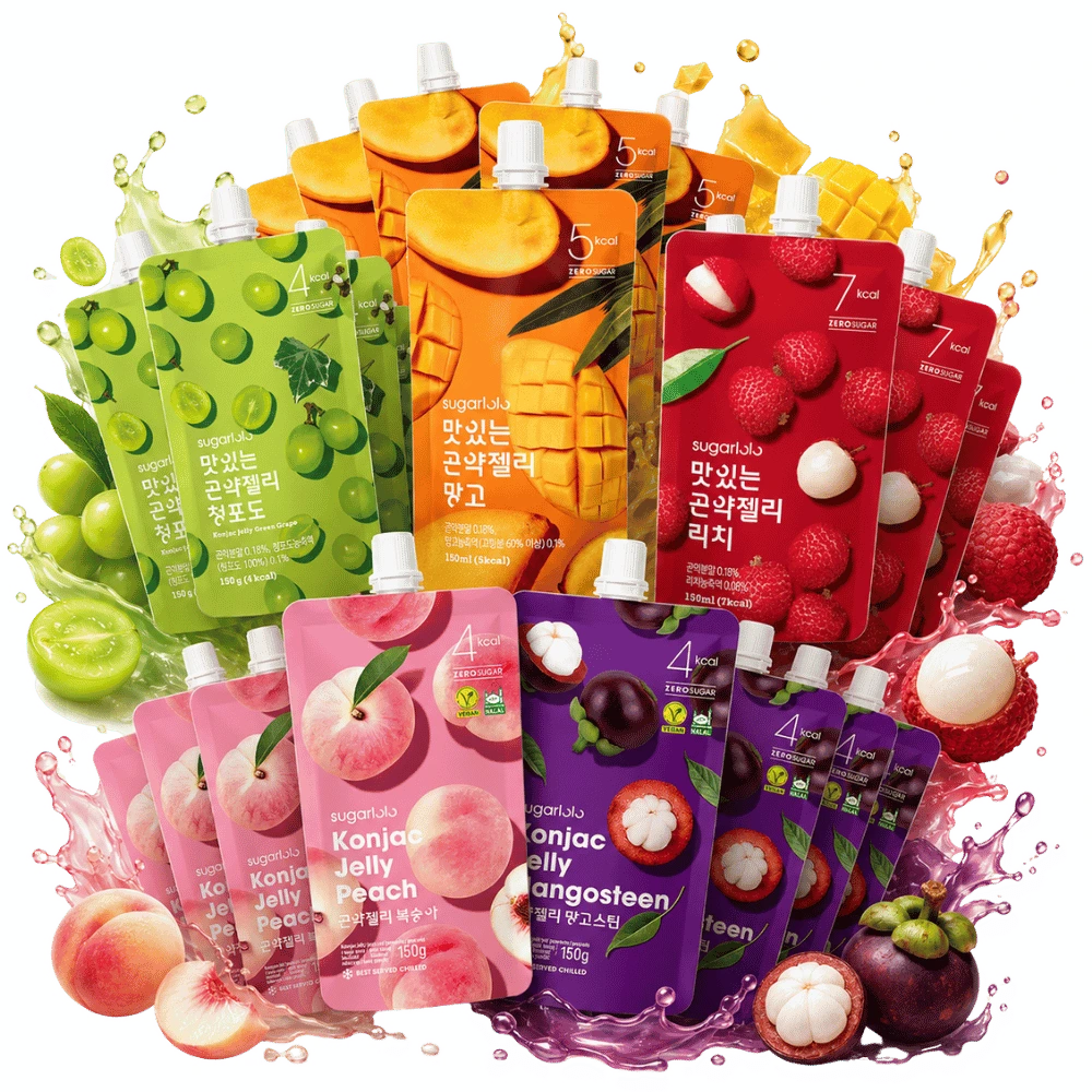 SUGARLOLO Konjac Jelly Mixbox – 20 fruit mix with 5 varieties