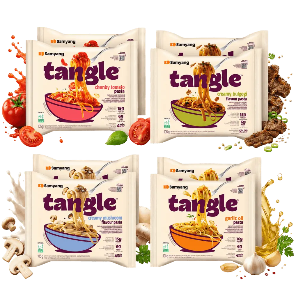SAMYANG Tangle K-Food Pasta Bundle – 8x Korean Instant Pasta Mix