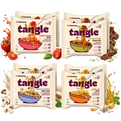 SAMYANG Tangle K-Food Pasta Bundle – 8x Korean Instant Pasta Mix